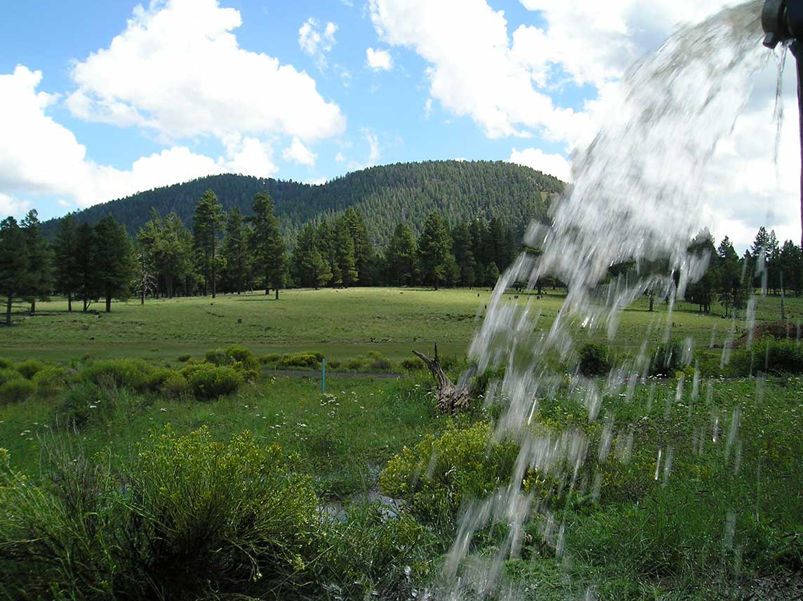 Furo de agua artesiano